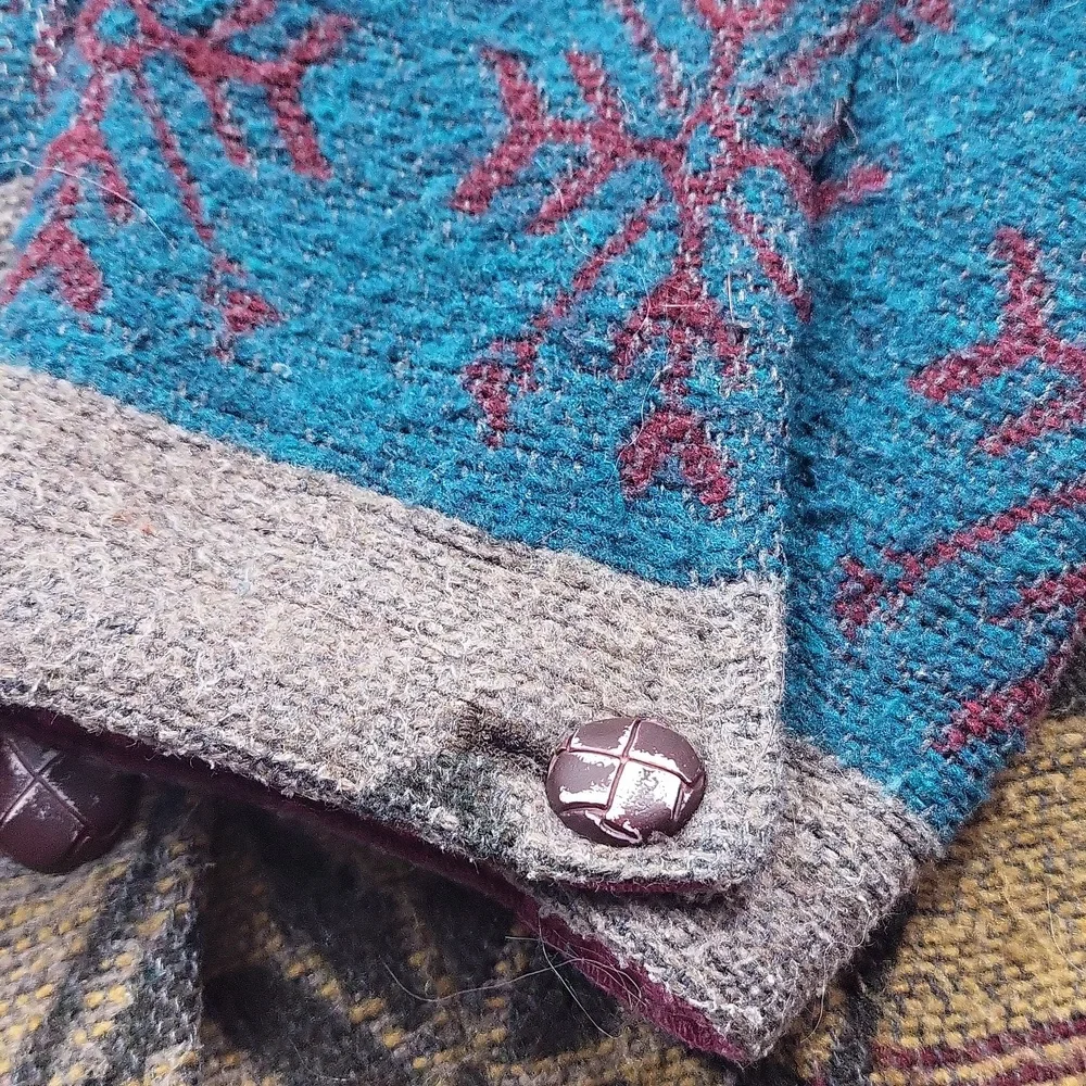 Women's Multicolor Wool Blend Jacket Southwestern Style - Picture 4 of 8